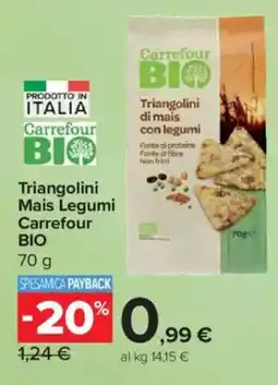 Carrefour Express Triangolini Mais Legumi Carrefour BIO offerta