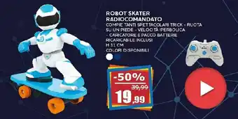 Happy Casa Robot Skater Radiocomandato H 31 cm offerta