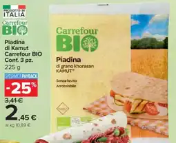 Carrefour Express Piadina di Kamut Carrefour BIO offerta