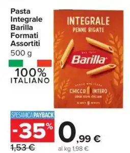 Carrefour Express Pasta Integrale Barilla Formati Assortiti offerta