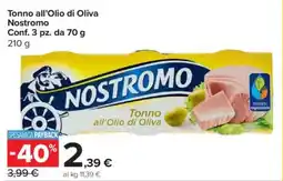 Carrefour Express Tonno all'Olio di Oliva Nostromo offerta