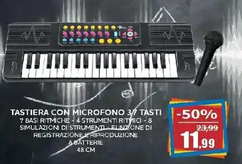 Tastiera con Microfono 37 Tasti 48 cm