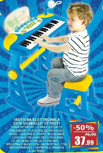 Happy Casa Tastiera Elettronica con Sgabello 37 tasti offerta