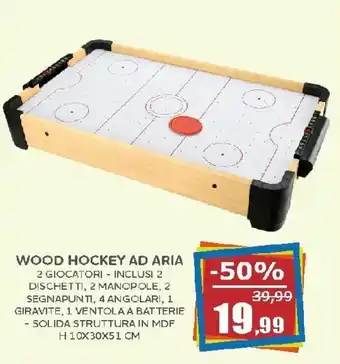 Happy Casa Wood Hockey Ad Aria H 10x30x51 cm offerta