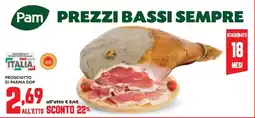 Pam Prosciutto di parma dop offerta