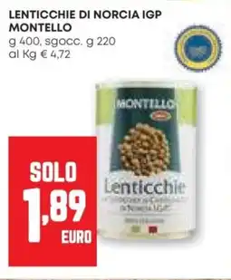 Pam Lenticchie di norcia igp MONTELLO offerta