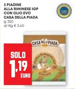 Pam 3 piadine alla riminese igp con olio evo CASA DELLA PIADA offerta