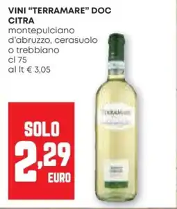 Pam Vini "terramare" doc CITRA offerta