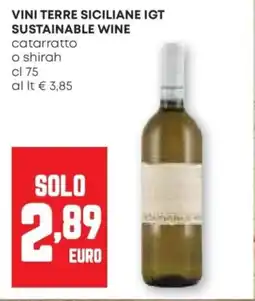 Pam Vini terre siciliane igt sustainable wine offerta