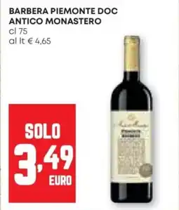 Pam Barbera piemonte doc antico monastero offerta