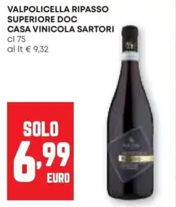 Pam Valpolicella ripasso superiore doc casa vinicola sartori offerta