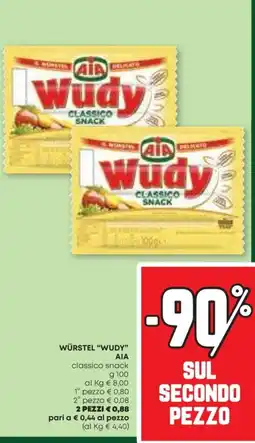 Pam Würstel "wudy" AIA classico snack offerta