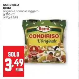 Pam CONDIRISO BERNI originale, tonno o leggero offerta