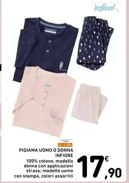 Spazio Conad Taglie s → xxl pigiama uomo o donna infiore offerta
