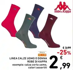 Spazio Conad Misure 3646 linea calze uomo o donna robe di kappa offerta