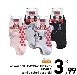 Spazio Conad Misure 2539 calza antiscivolo bimbo/a  disney temi e colori assortiti offerta