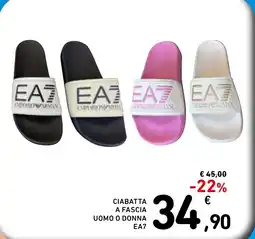 Spazio Conad Ciabatta a fascia uomo o donna EA7 offerta