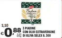 A&O 3 piadine con olio extravergine di oliva SELEX offerta