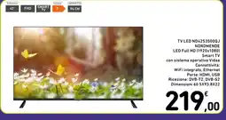 Spazio Conad Tv led nd42s3500qj nordmende LED Full HD (1920x1080) Smart TV offerta
