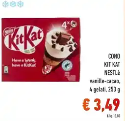 Spazio Conad Cono kit kat nestlè vanille-cacao, offerta