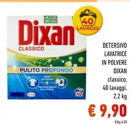 Spazio Conad Detersivo lavatrice in polvere dixan classico, offerta