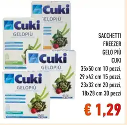 Spazio Conad Sacchetti freezer gelo più cuki offerta