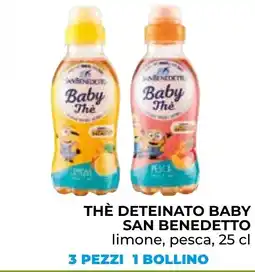 Spazio Conad Thè deteinato baby san benedetto limone, pesca, offerta