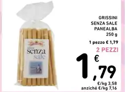 Spazio Conad Grissini senza sale panealba offerta