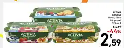 Spazio Conad Activia danone frutta, fibre, 0% grassi, offerta