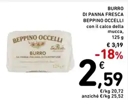 Spazio Conad Burro di panna fresca beppino occelli con il calco della mucca, offerta