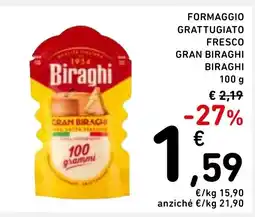 Spazio Conad Formaggio grattugiato fresco gran biraghi biraghi offerta