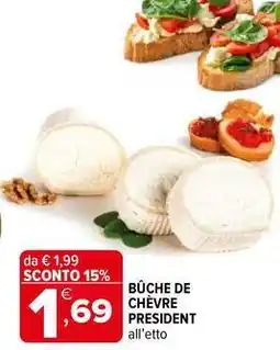 Iperal Bûche de chèvre PRESIDENT offerta