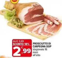Iperal Prosciutto di carpegna dop offerta