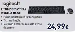 Unieuro Logitech kit mouse e tastiera wireless MK270 offerta