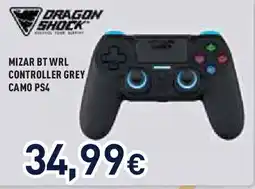 Unieuro Dragon shock mizar bt wrl controller grey camo PS4 offerta