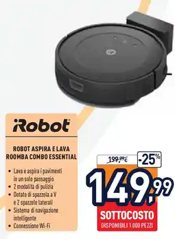 Unieuro Robot aspira e lava roomba combo essential offerta