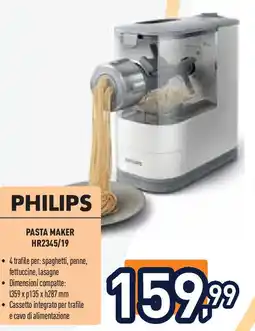 Unieuro PHILIPS Pasta maker HR2345/19 offerta