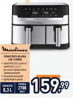 Unieuro Moulinex Friggitrice ad aria 2 IN 1 EZ905D offerta