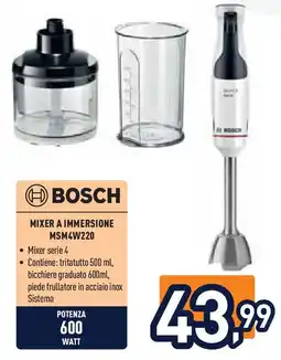 Unieuro BOSCH Mixer a immersione MSM4W220 offerta