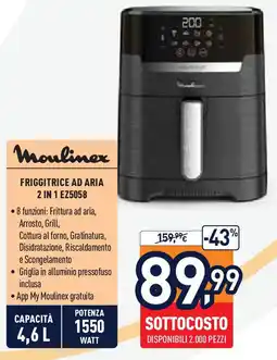 Unieuro Moulinex Friggitrice ad aria 2 in 1 EZ5058 offerta