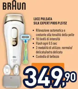 Unieuro Braun luce pulsata silk expert PR05 PL5152 offerta