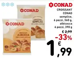Spazio Conad Croissant conad semplice 6 pezzi, albicocca offerta