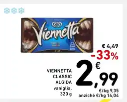 Spazio Conad Viennetta classic algida vaniglia, offerta