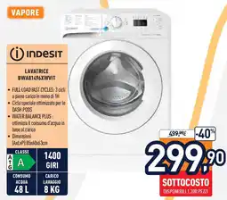 Unieuro Indesit lavatrice BWA81496XWVIT offerta
