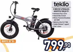 Unieuro Teklio e-bike fat a pedalata assistita teklio TF1 offerta