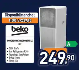 Unieuro Beko condizionatore portatile 407 offerta