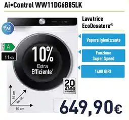 Unieuro SAMSUNG Lavatrice EcoDosatore offerta