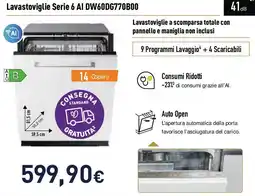 Unieuro SAMSUNG Lavastoviglie Serie 6 AI DW60DG770B00 offerta