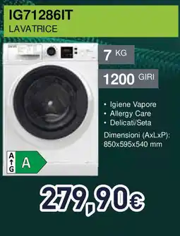 Unieuro IGNIS IG71286IT Lavatrice offerta