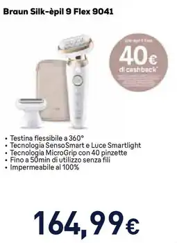 Unieuro Braun Silk-èpil 9 Flex 9041 offerta
